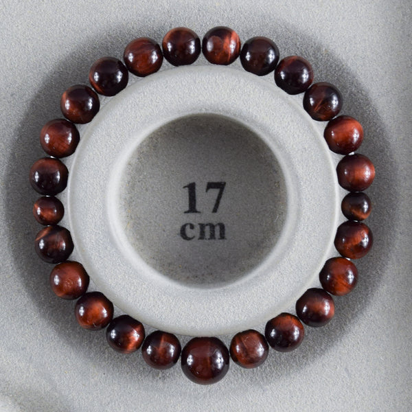 8mm Blue/Red/Brown/White Tiger Eye Bracelet 4 Colors