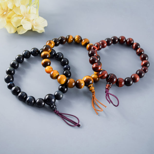 10mm Tiger Eye Bracelet 3 Colors 4 Size