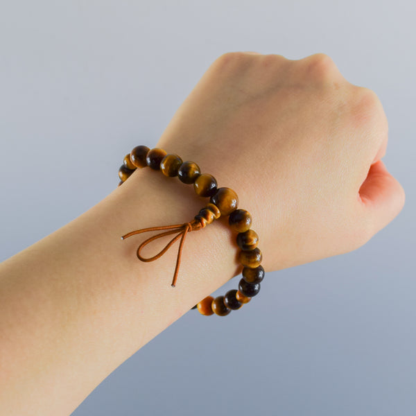 8毫米 蓝虎眼石 红虎眼石 茶虎眼石 白虎眼石 有佛头款 手链 京都 天然石 手串