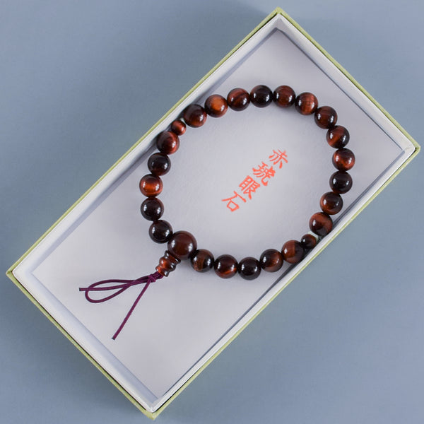 8毫米 蓝虎眼石 红虎眼石 茶虎眼石 白虎眼石 有佛头款 手链 京都 天然石 手串