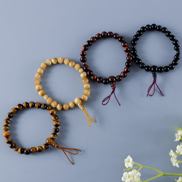 8毫米 蓝虎眼石 红虎眼石 茶虎眼石 白虎眼石 有佛头款 手链 京都 天然石 手串