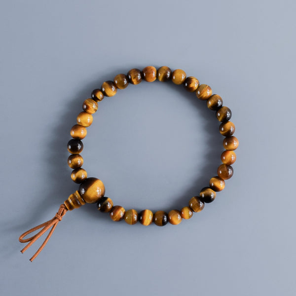 6mm 青/赤/茶/白 虎眼石 四色 腕輪 ボサ付き 京都 天然石 数珠