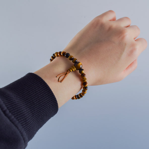 6mm 青/赤/茶/白 虎眼石 四色 腕輪 ボサ付き 京都 天然石 数珠