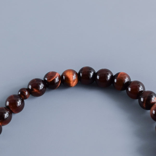6mm 青/赤/茶/白 虎眼石 四色 腕輪 ボサ付き 京都 天然石 数珠