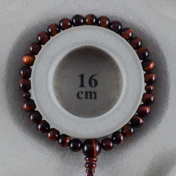 6mm 青/赤/茶/白 虎眼石 四色 腕輪 ボサ付き 京都 天然石 数珠