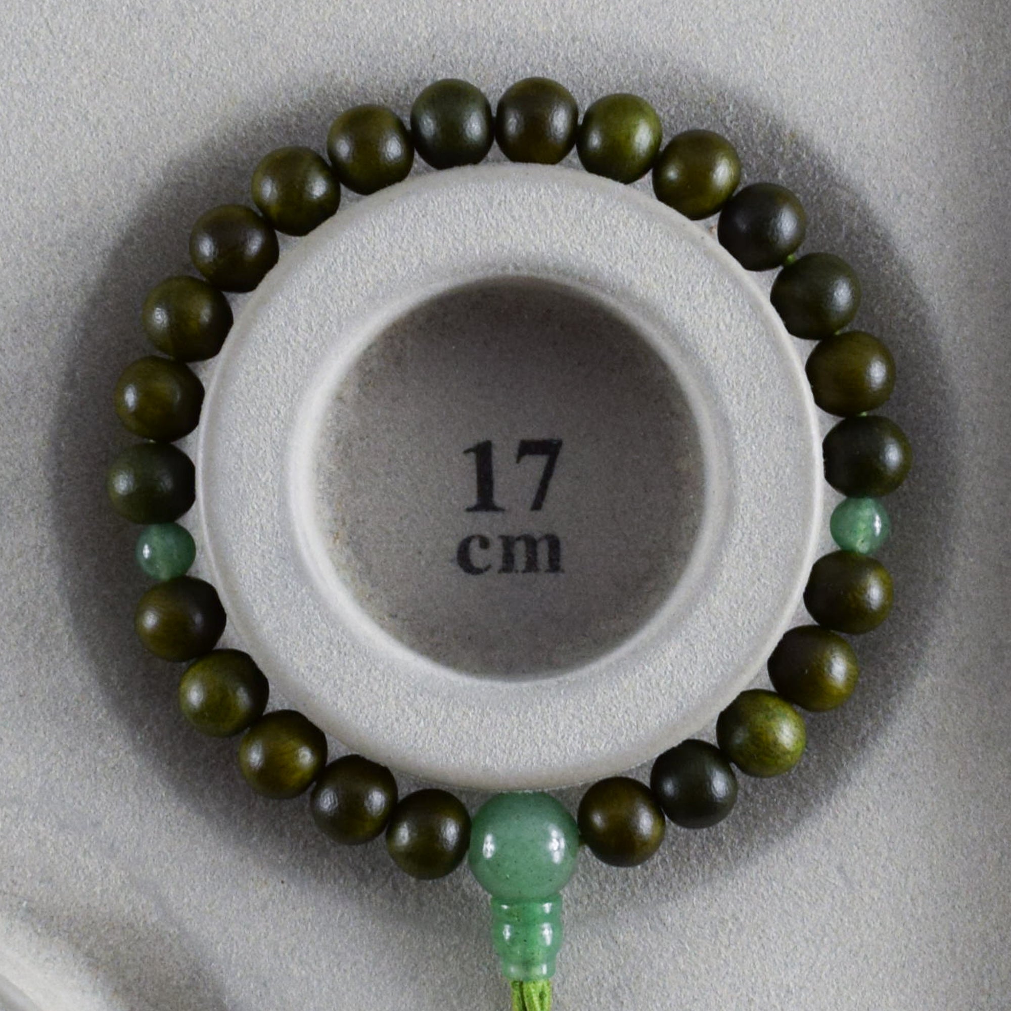 7.5mm Lignum vitae wood Aventurine Indian Jade Bracelet – 京都