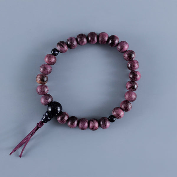 8mm パープルハート 紫金石 仕立て 腕輪 ブレスレット ボサあり