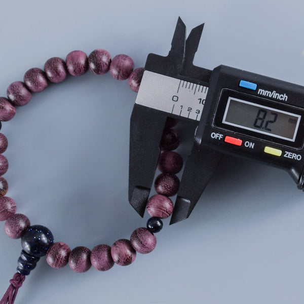 8mm パープルハート 紫金石 仕立て 腕輪 ブレスレット ボサあり