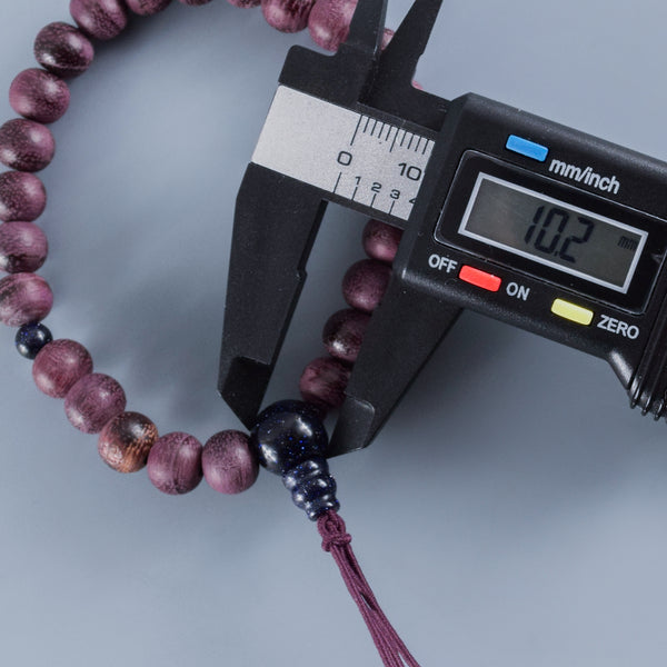 8mm パープルハート 紫金石 仕立て 腕輪 ブレスレット ボサあり