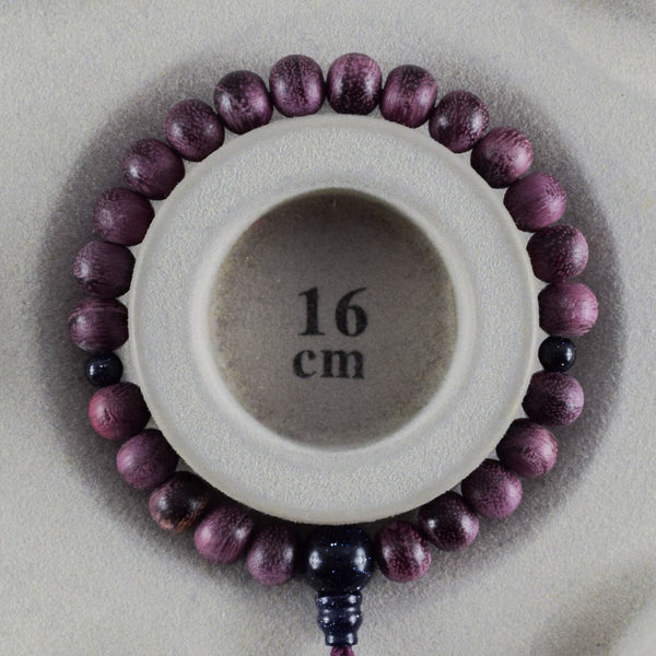 8mm パープルハート 紫金石 仕立て 腕輪 ブレスレット ボサあり