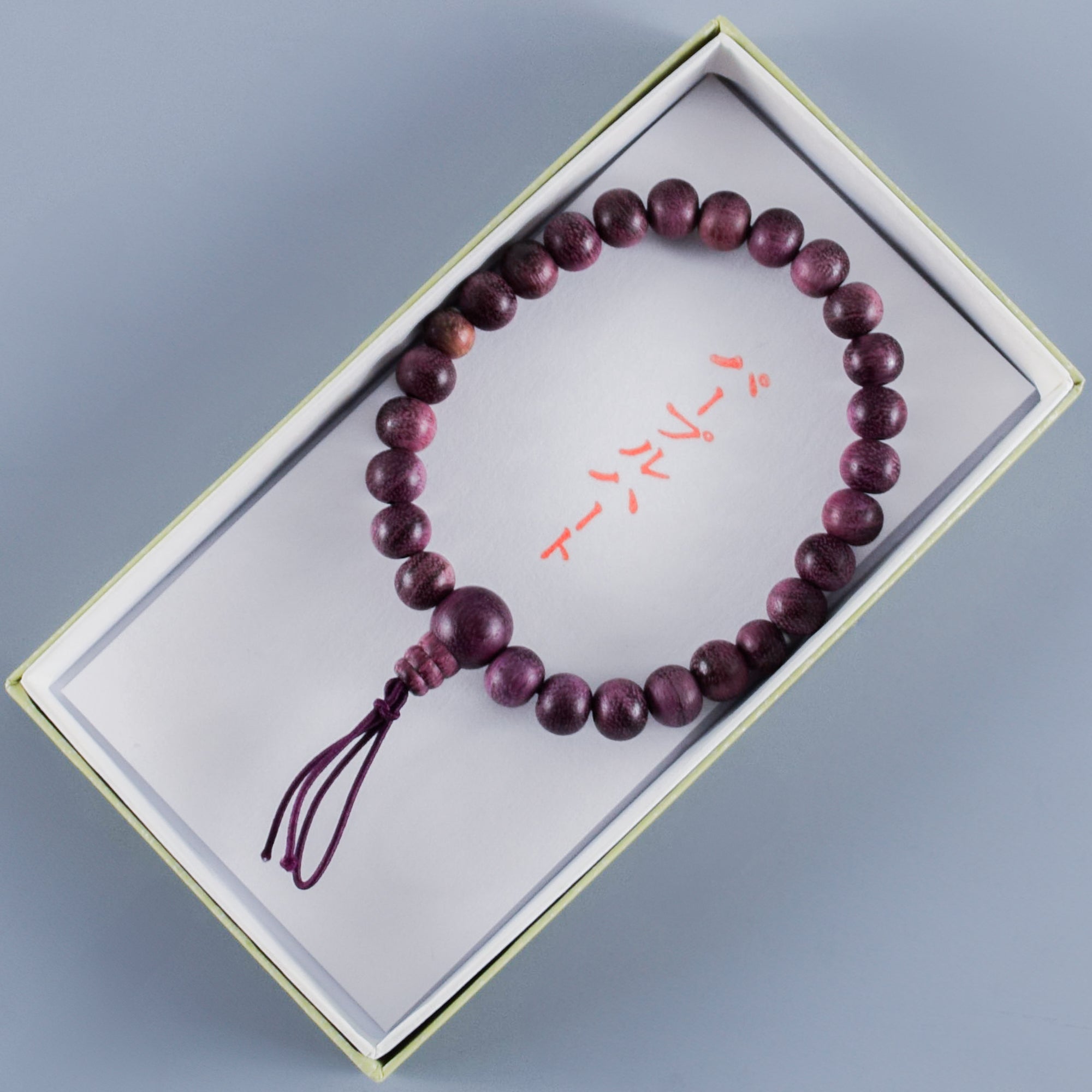 8mm Purple Heart Wood Bracelet With Bosa Type – 京都あさひ屋