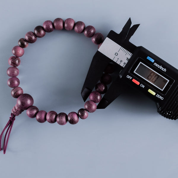 8mm パープルハート 腕輪 ブレスレット ボサあり