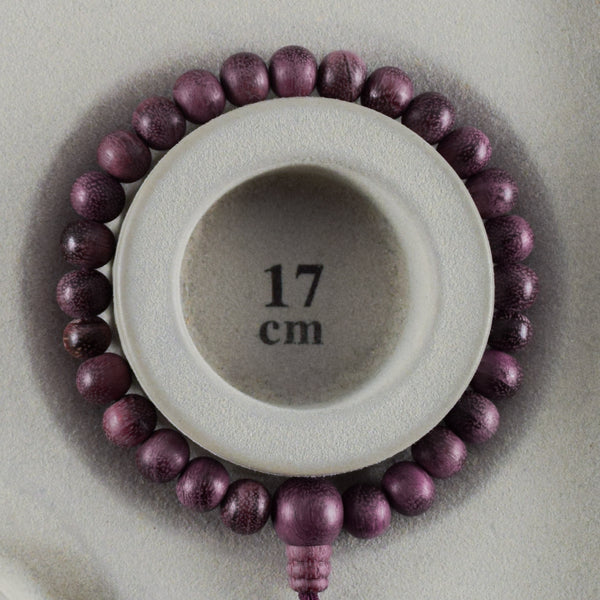 8mm パープルハート 腕輪 ブレスレット ボサあり