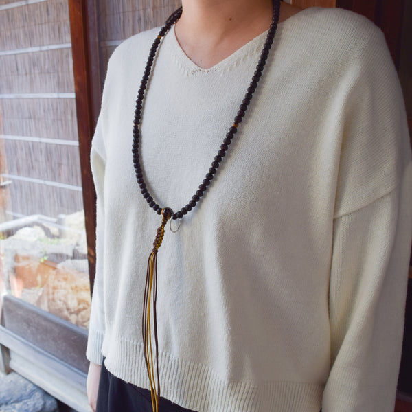 缟黑檀虎眼石108颗曹洞宗念珠