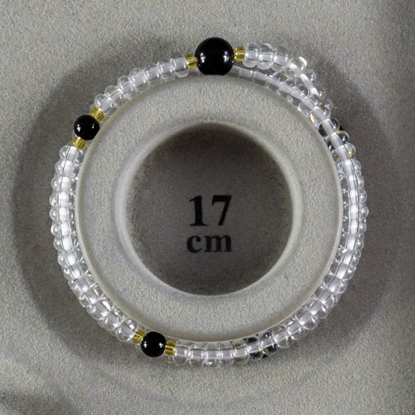 5mm Crystal Black Onyx Citrine 108 Beads Japanese Juzu Double Bracelet