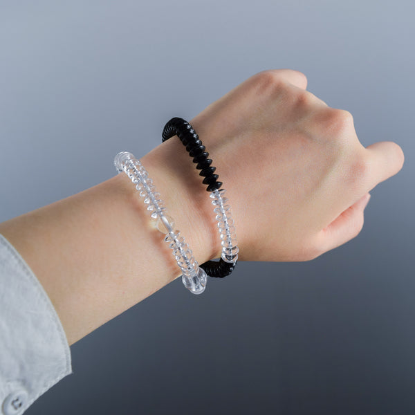 Crystal with Black Onyx Abacus 108 Beads Japanese Juzu Double Bracelet