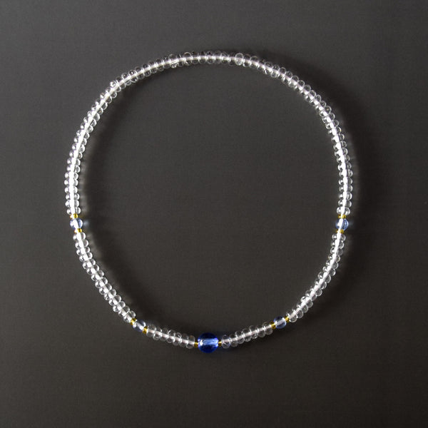 5mm Crystal Blue Quartz Citrine 108 Beads Japanese Juzu Double Bracelet