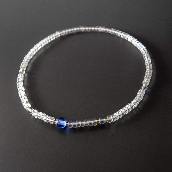 5mm Crystal Blue Quartz Citrine 108 Beads Japanese Juzu Double Bracelet