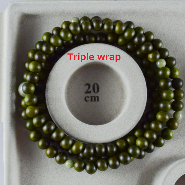 8mm 108 beads Lignum Vitae Wood With Dushan Jade Japanese Juzu Bracelet