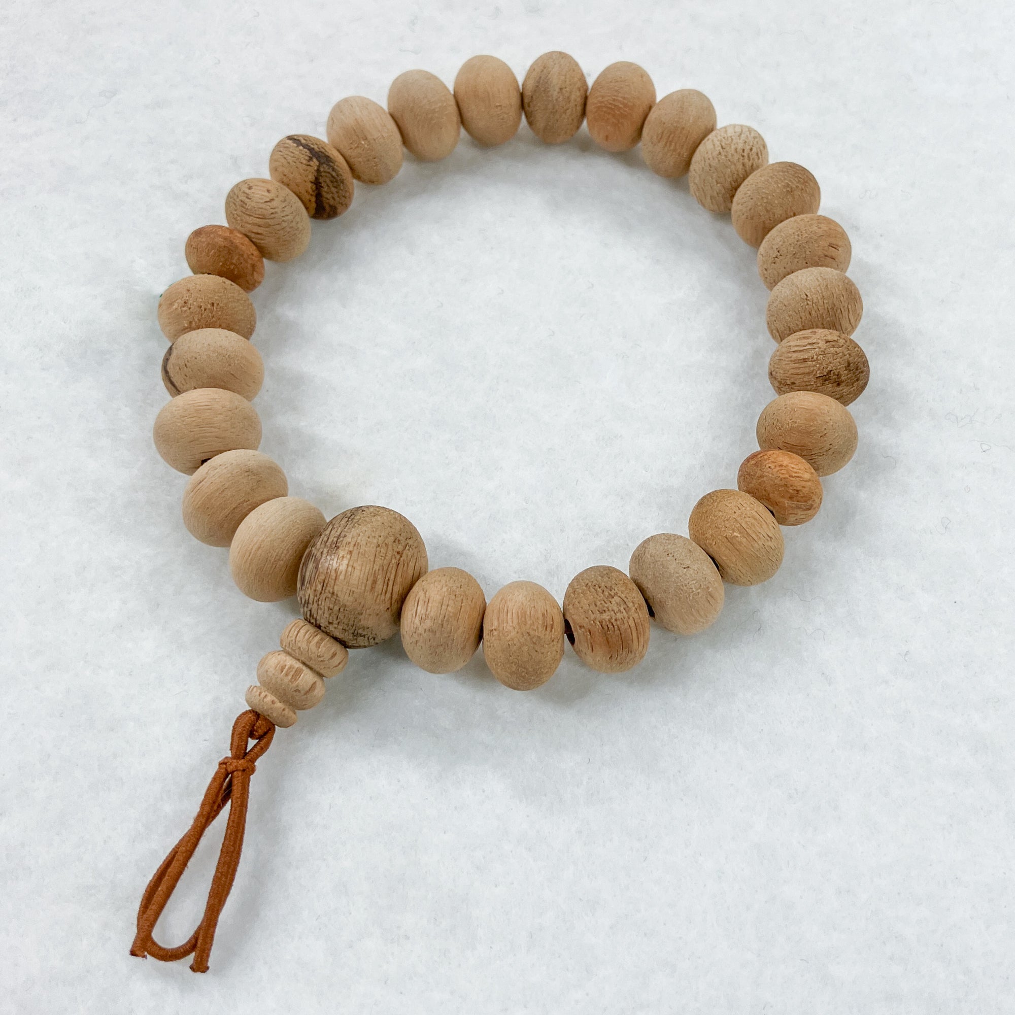 Askariブレスレットハンドメイド10mm16cm Japan Exclusive] 10mm Agarwood Oval Beads Bracelet (one of a kind