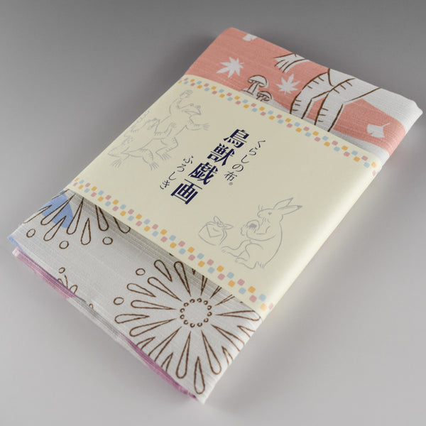 50cm / 75cm Cotton Furoshiki - Chōjū-giga Four seasons
