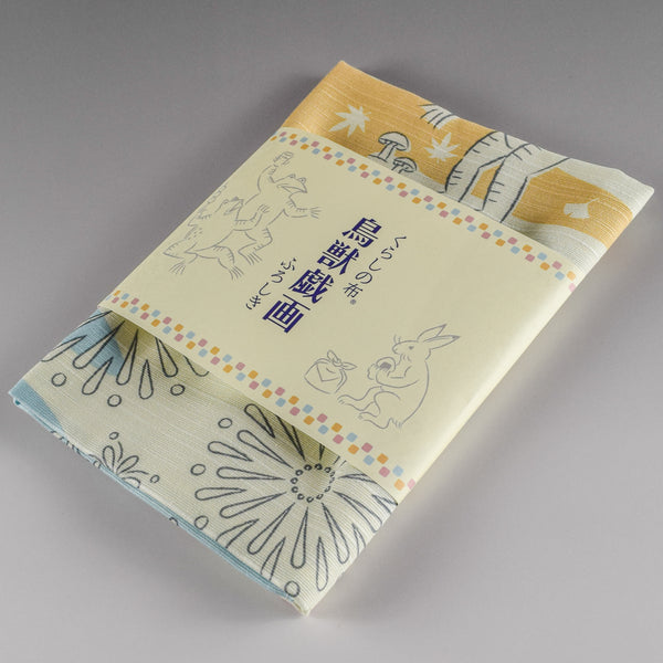50cm / 75cm Cotton Furoshiki - Chōjū-giga Four seasons