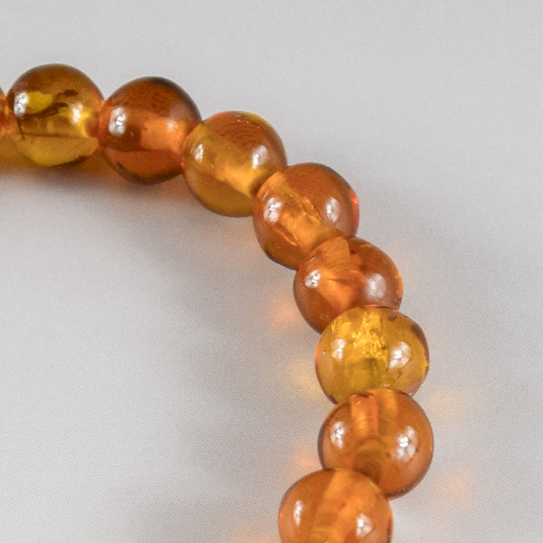 [One of a kind] 8mm Nature Amber Beads Bracelet