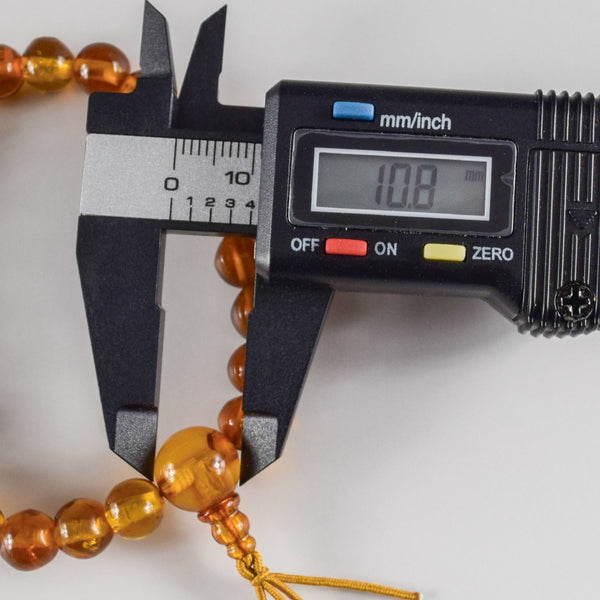 [One of a kind] 8mm Nature Amber Beads Bracelet