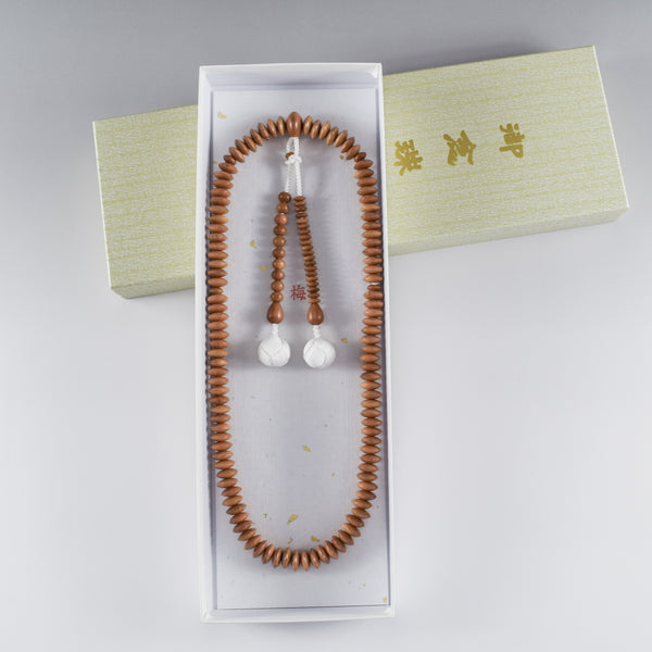 27cm Tendai sect Plum Wood Juzu Prayer beads Japanese Rosary