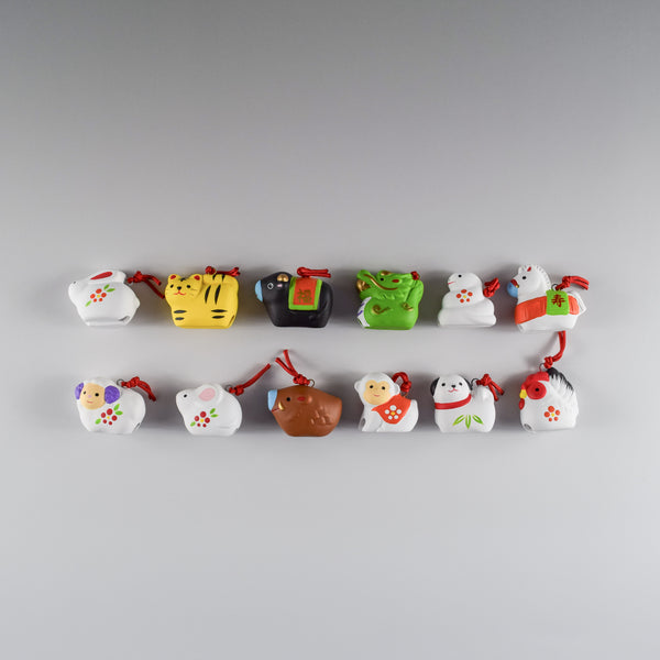 2027 Japanese 12 Zodiac Set Ceramic Ornament Dish-Shaped Inviting Good Fortune Bell