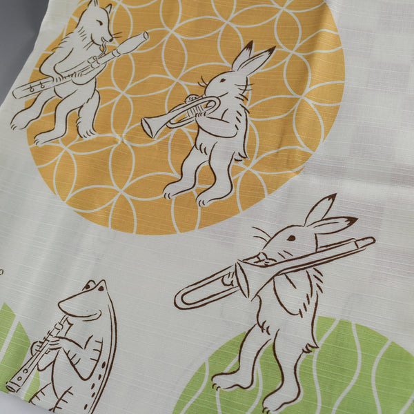 50cm / 75cm 風呂敷　ふろしき   くらしの布　鳥獣戯画　オーケストラ　綿100％　
