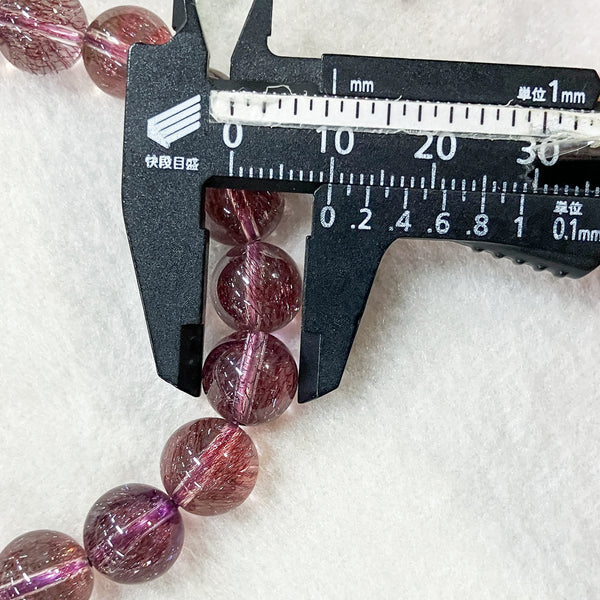 【One of a kind】10mm Super Seven Crystal Beads Bracelet Top Grade Red Fireworks Sacred Seven