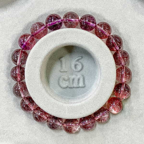 【One of a kind】10mm Super Seven Crystal Beads Bracelet Top Grade Red Fireworks Sacred Seven