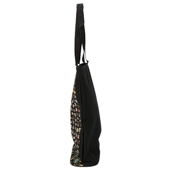 Polyester Handbag Tote bag - illustrated Heart Sutra Pattern