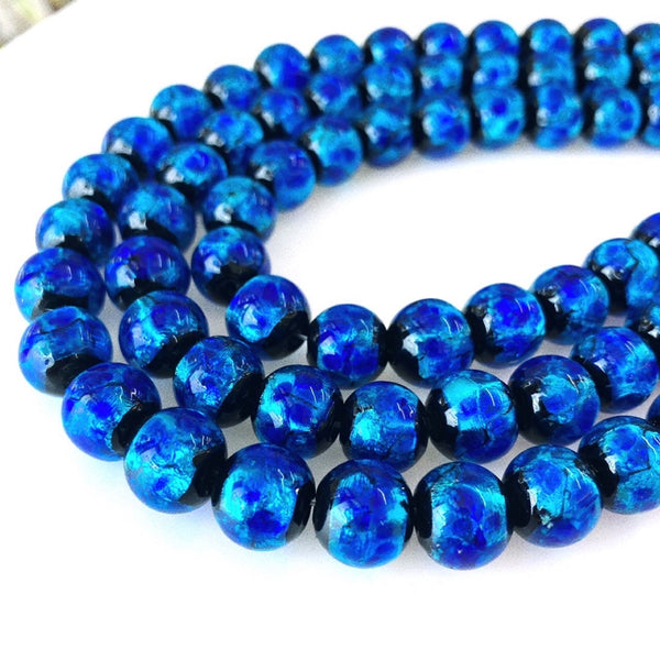 10mm Blue Ryukyu Fluorite Glass beads set (Only beads)