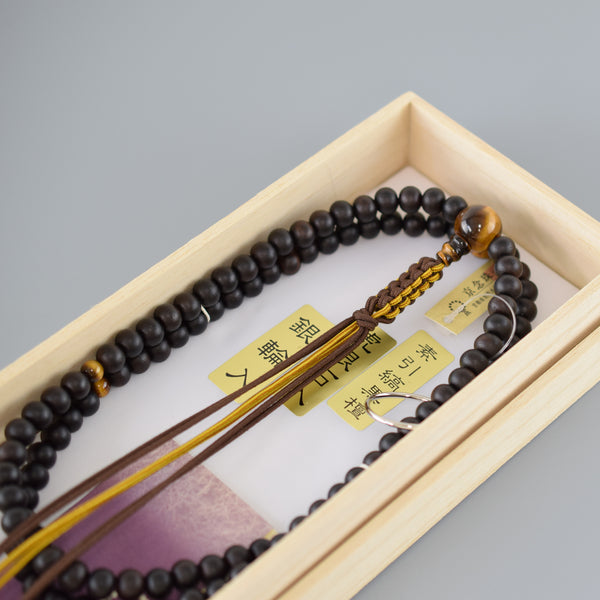 缟黑檀虎眼石108颗曹洞宗念珠