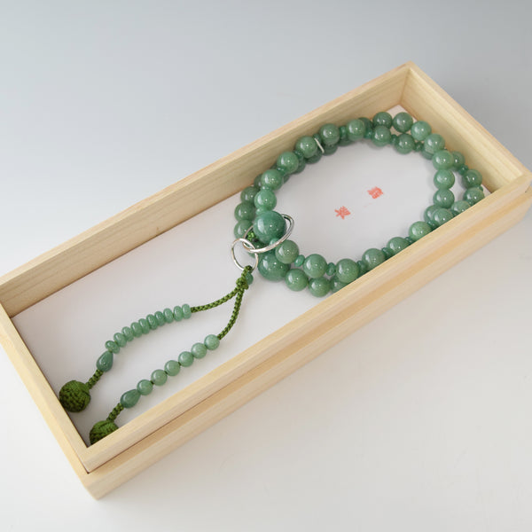 Jōdo Indian Jade Juzu Prayer beads - 京都あさひ屋－Kyoto Asahiya
