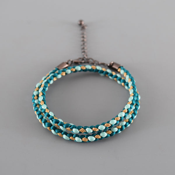 Kiminonawa "Your Name" Japanese Kumihimo Silk Braided Double bracelet