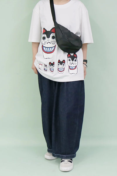  Kurofune　Tシャツ　張子犬　白　綿95％　ポリウレタン5%