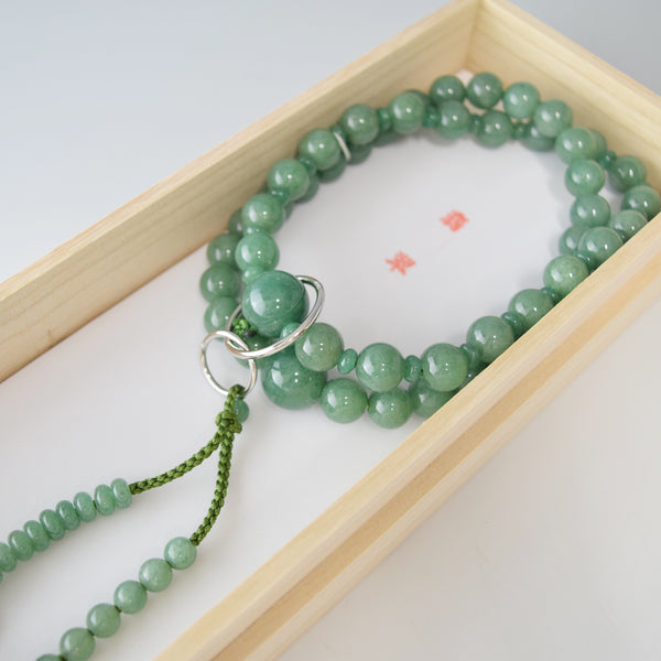 Jōdo Indian Jade Juzu Prayer beads - 京都あさひ屋－Kyoto Asahiya