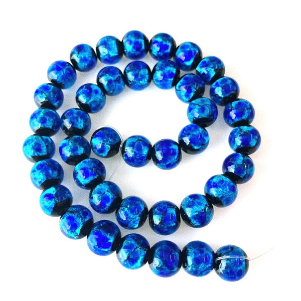 10mm Blue Ryukyu Fluorite Glass beads set (Only beads)