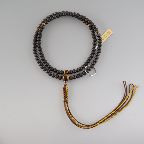 缟黑檀虎眼石108颗曹洞宗念珠