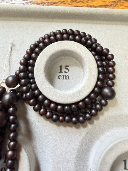 5mm Striped Ebony Wood 108 beads Bracelet