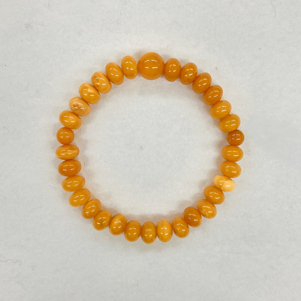 [One of a kind] 5×9mm Honey Amber Beads Bracelet