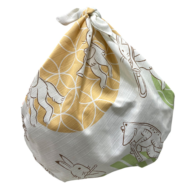 50cm / 75cm 風呂敷　ふろしき   くらしの布　鳥獣戯画　オーケストラ　綿100％　