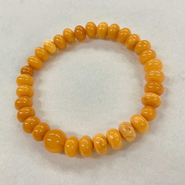 [One of a kind] 5×9mm Honey Amber Beads Bracelet