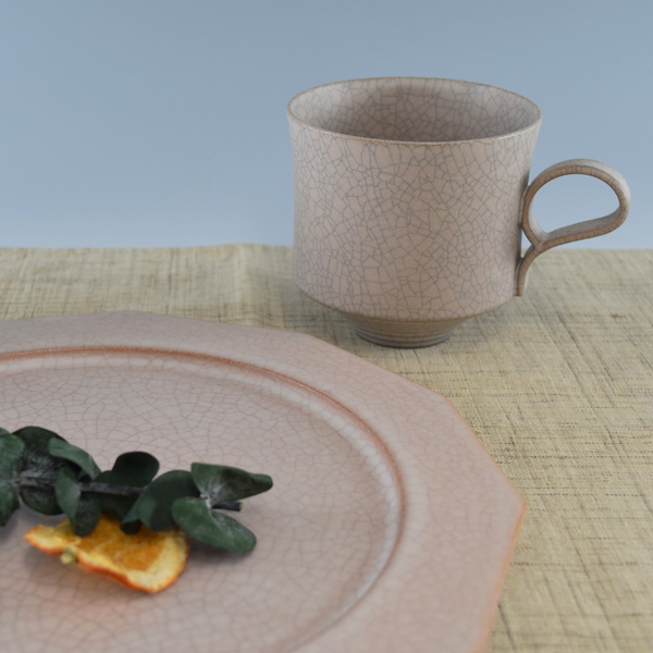 日本製手作り陶器マグカップ