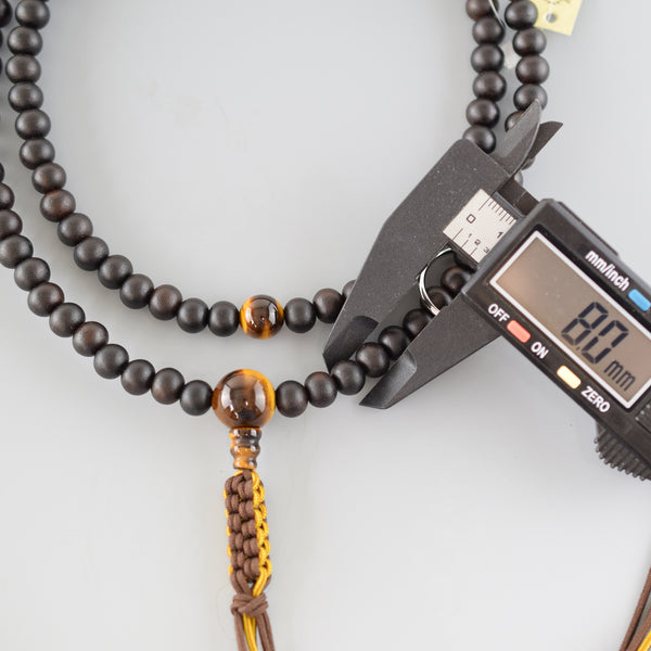 缟黑檀虎眼石108颗曹洞宗念珠