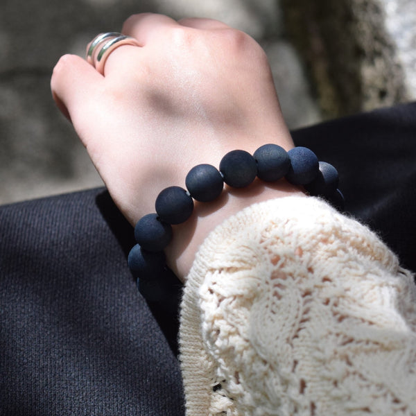 12mm Aizen indigo wild cherry tree wood Bracelet