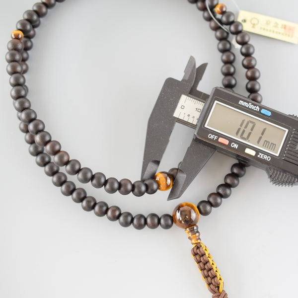 缟黑檀虎眼石108颗曹洞宗念珠